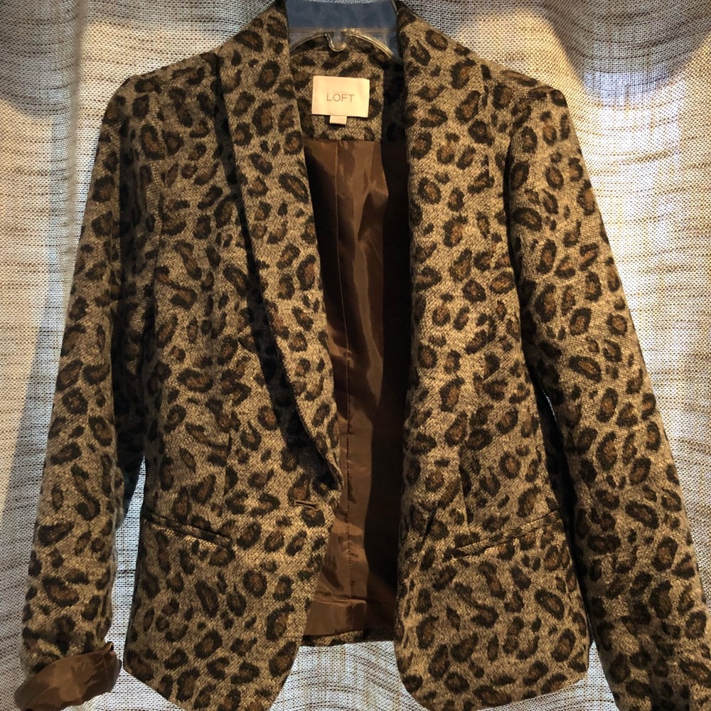 Wool Leopard Blazer